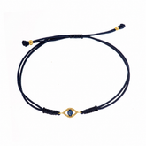 Sapphire Evil Eye Cord Bracelet