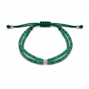 Diamond in Emeralds Bracelet