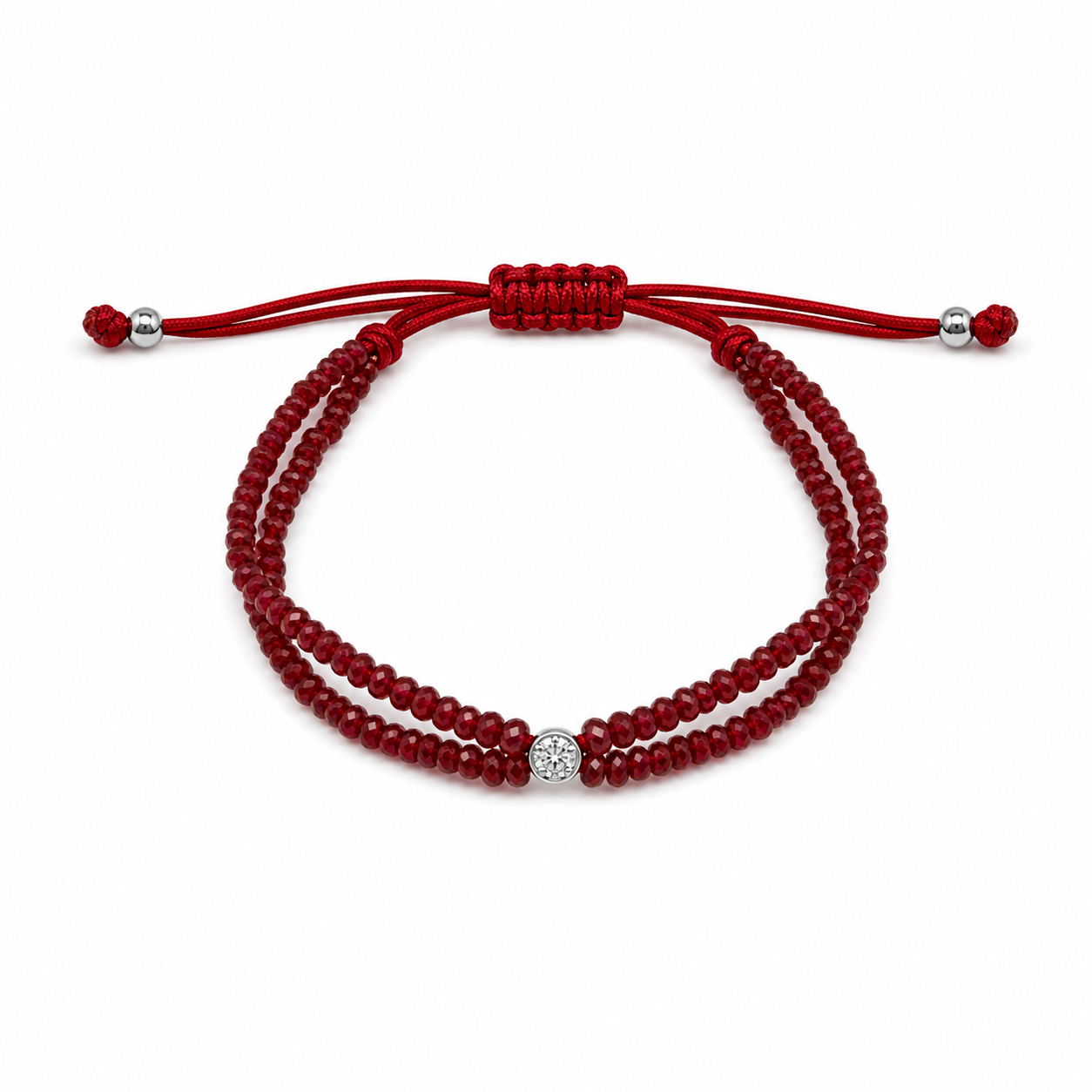 Diamond in Rubies Bracelet