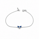 Sapphire and Diamond Butterfly Bracelet