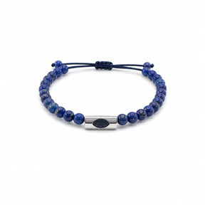 Lapis Bead Eye Bracelet