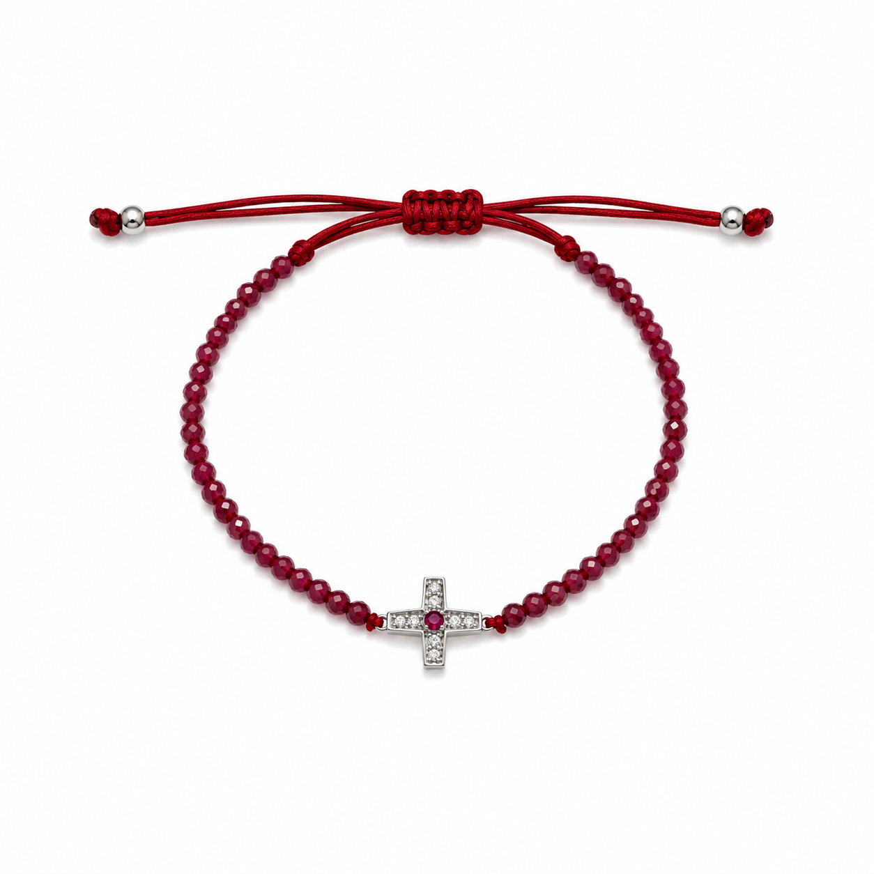 Ruby Point Cross Bracelet