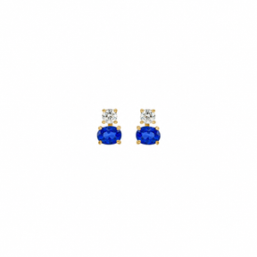 Diamond Tops Sapphire Earring