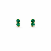 Green Dots Earring