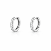 Classy Diamond Hoops