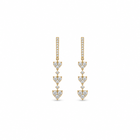 Triple Hearts Diamond Earrings