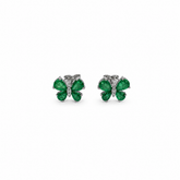 Emerald Butterfly Stud Earrings