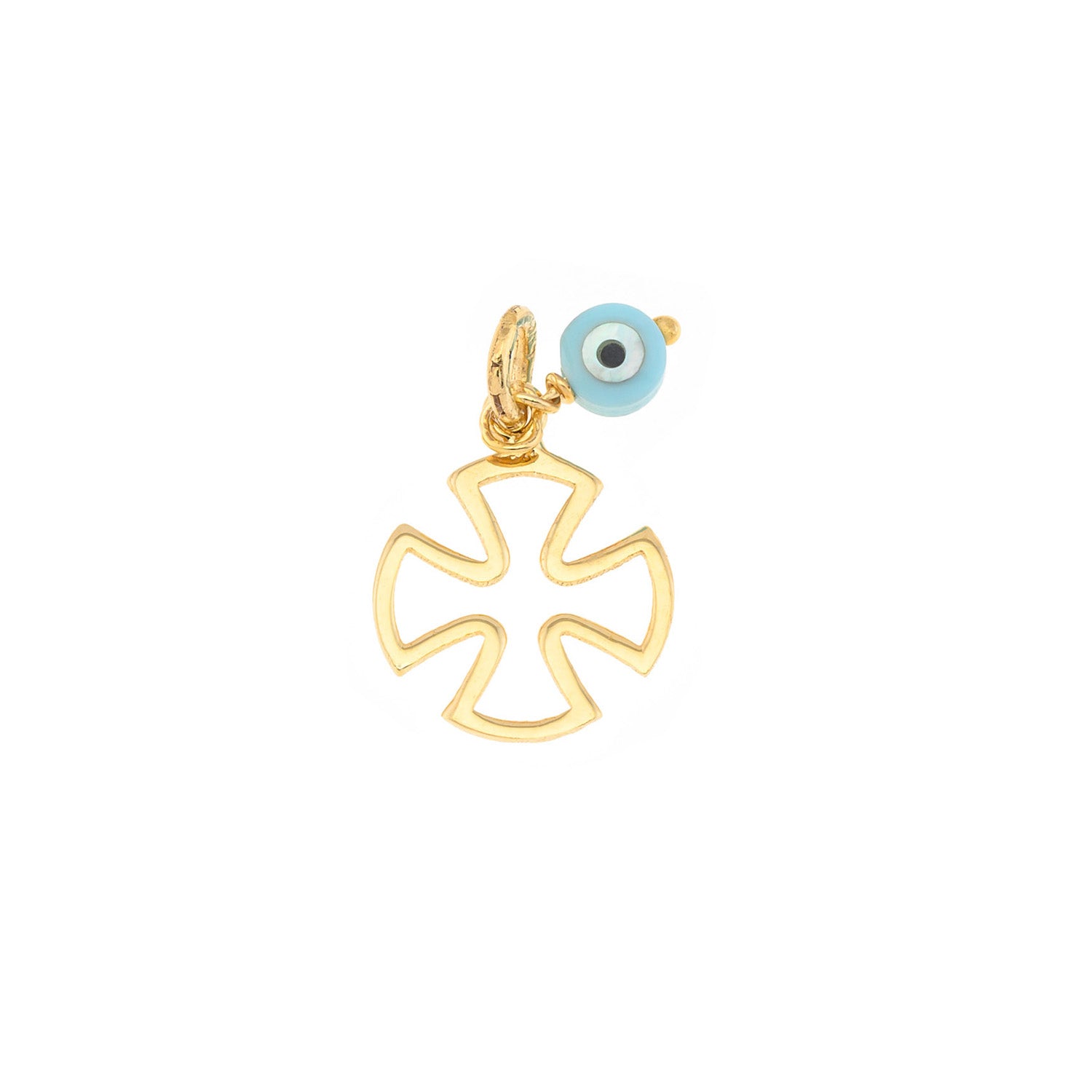 Byzantine Cross and Eye Pendant