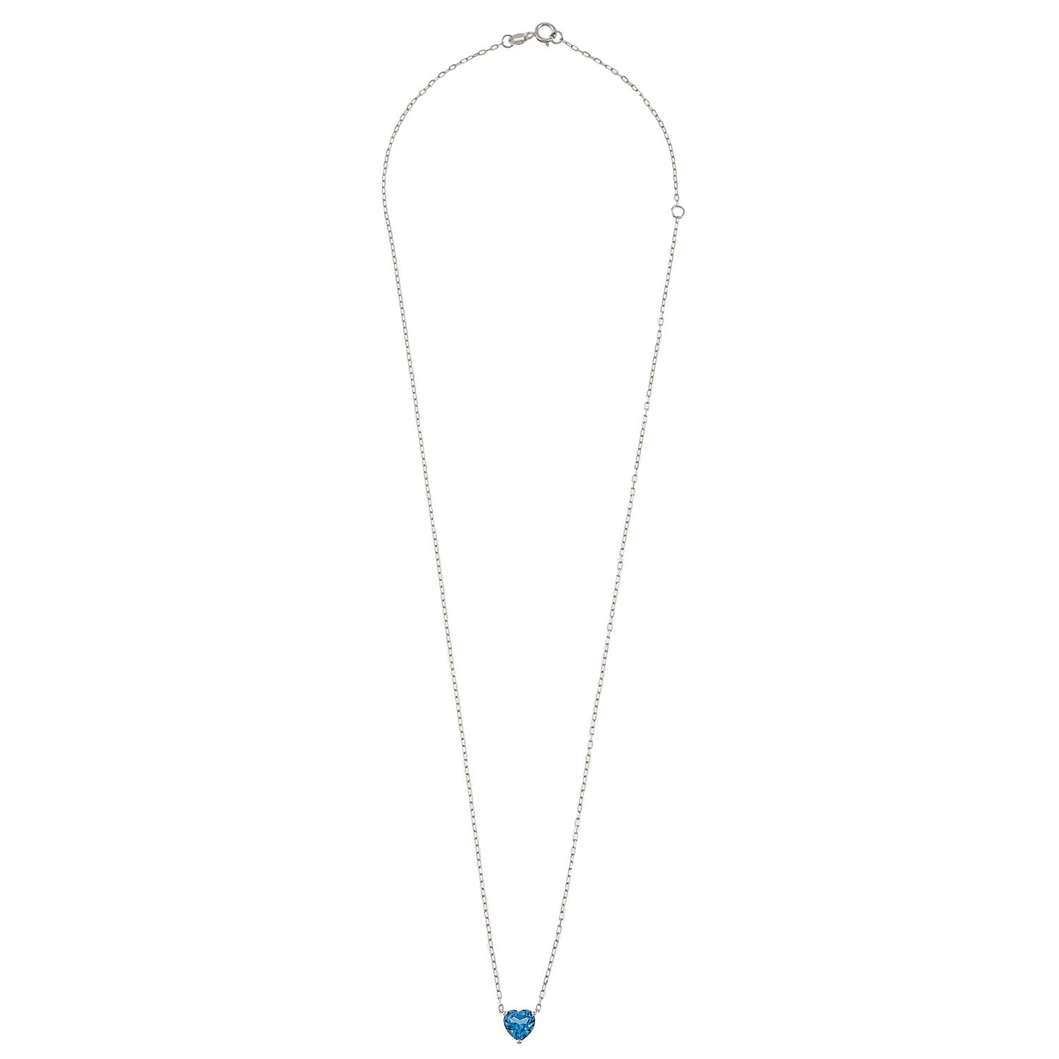 Blue Cloud Heart Necklace