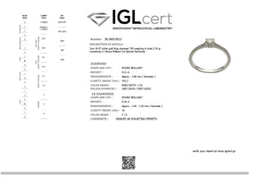 0.21CT, F, VVS2 Diamond Engagement Ring