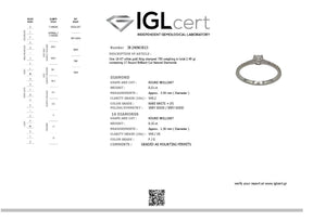 0.21CT, F, VVS2, Aria Engagement Ring