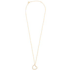 Tilted Diamond Heart Necklace