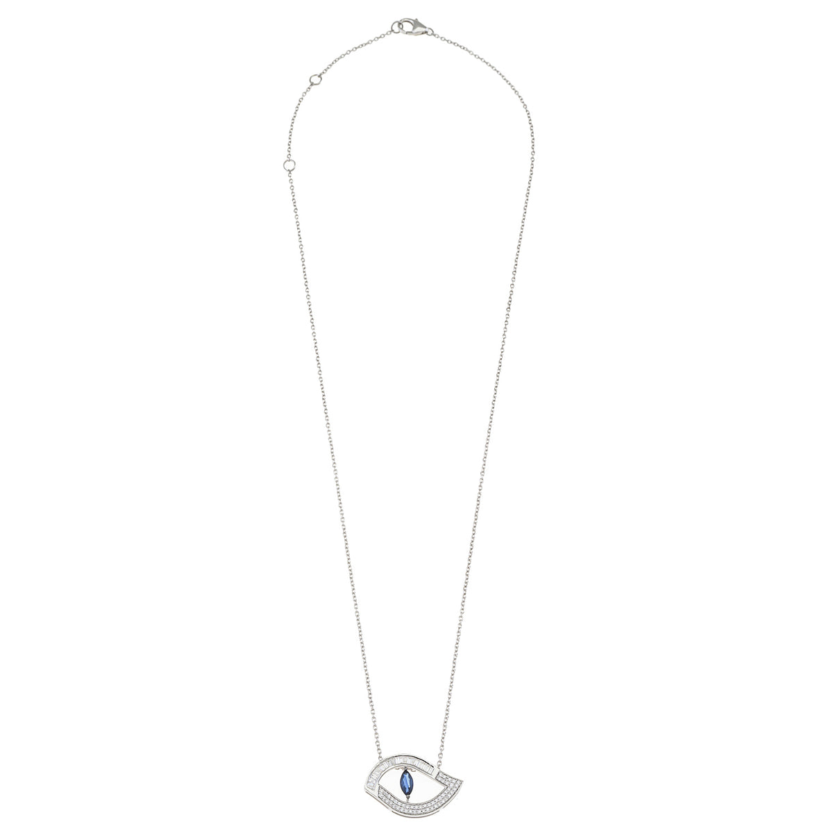 Evil Eye Necklace. Diamond Necklace. Blue Sapphires. Tear drop necklace. Fine Jewelry. Gift. Κολιέ μάτι. Κολιέ για δώρο μάτι. Χρυσό κολιέ. Κολιέ με διαμάντια. Κολιέ με ζαφείρια. Μάτι φυλαχτό. 