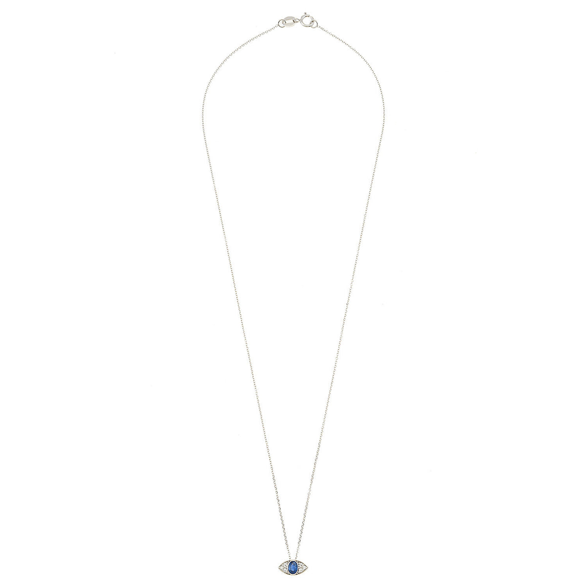 Evil Eye Necklace. Diamond Necklace. Blue Sapphires. Tear drop necklace. 18K Gold. Rose Gold, White Gold, Yellow Gold. Fine Jewelry. Gift. Κολιέ μάτι. Κολιέ για δώρο μάτι. Χρυσό κολιέ. Κολιέ με διαμάντια. Κολιέ με ζαφείρια. Μάτι φυλαχτό. Μάτι με διαμάντια. Στρογγυλό μάτι κολιέ.