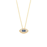 Blue Baguette Eye Necklace