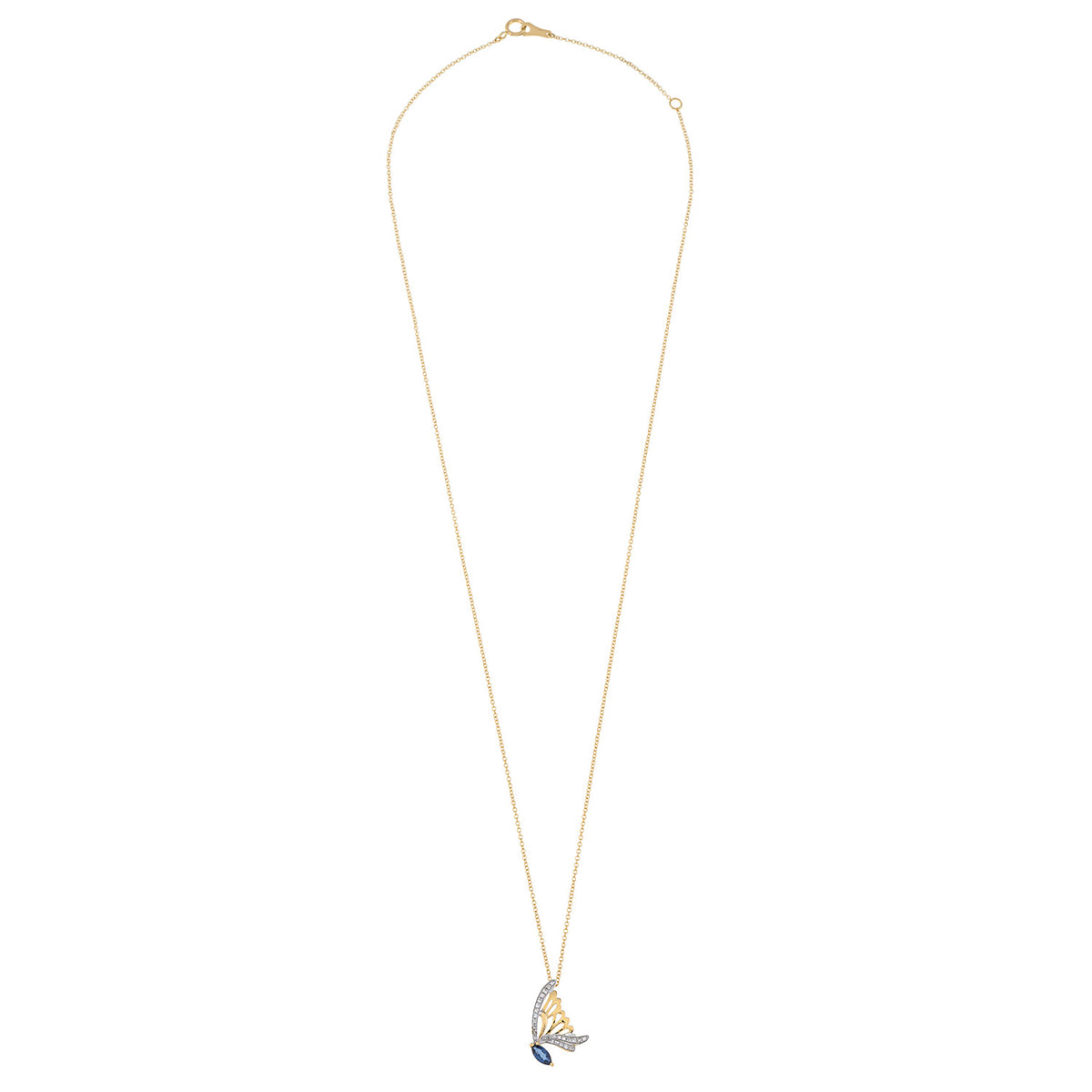 Sapphire Point Butterfly Necklace