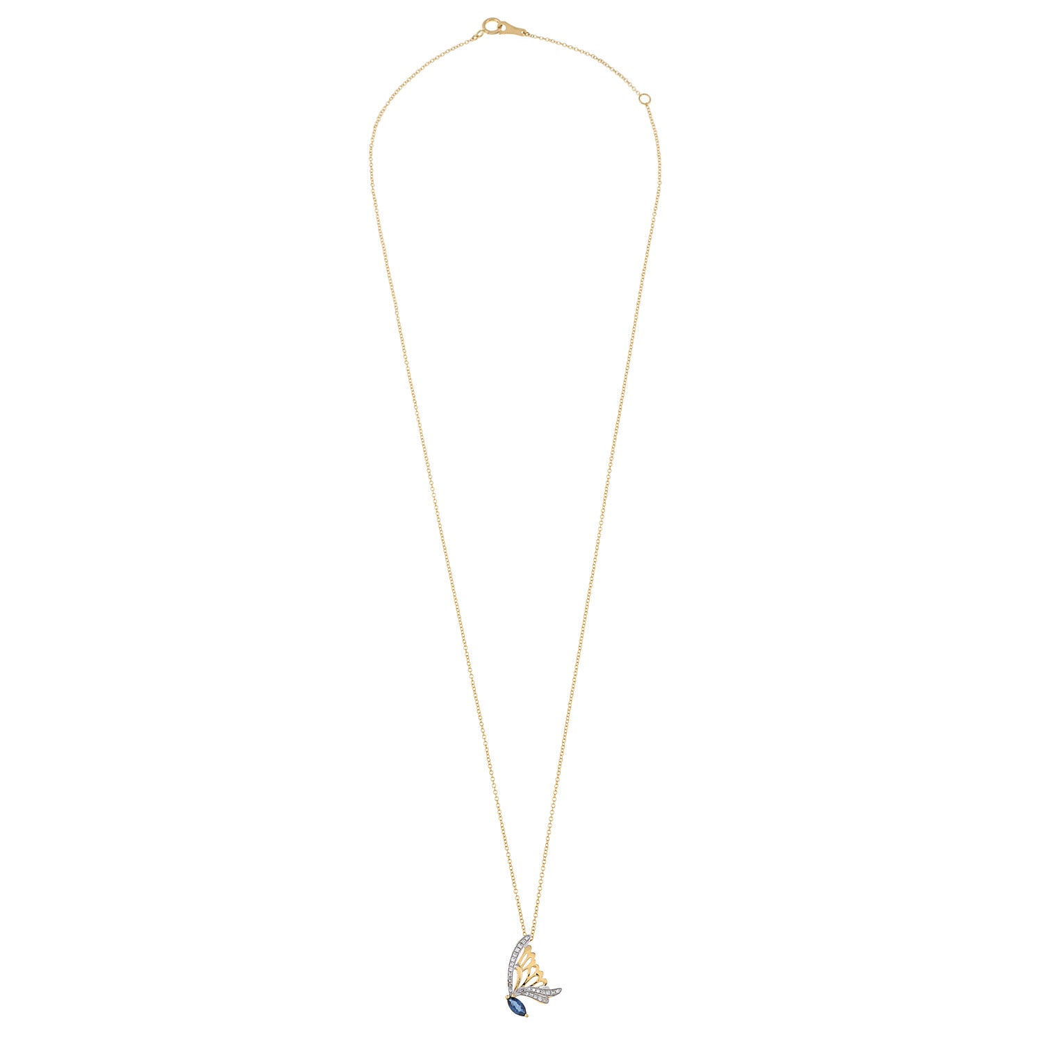 Sapphire Point Butterfly Necklace