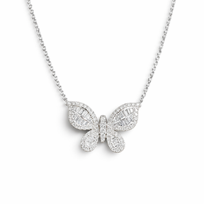 Stunning Diamond Butterfly Necklace