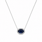 Oval Sapphire Necklace