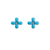 Turquoise Cross Earrings
