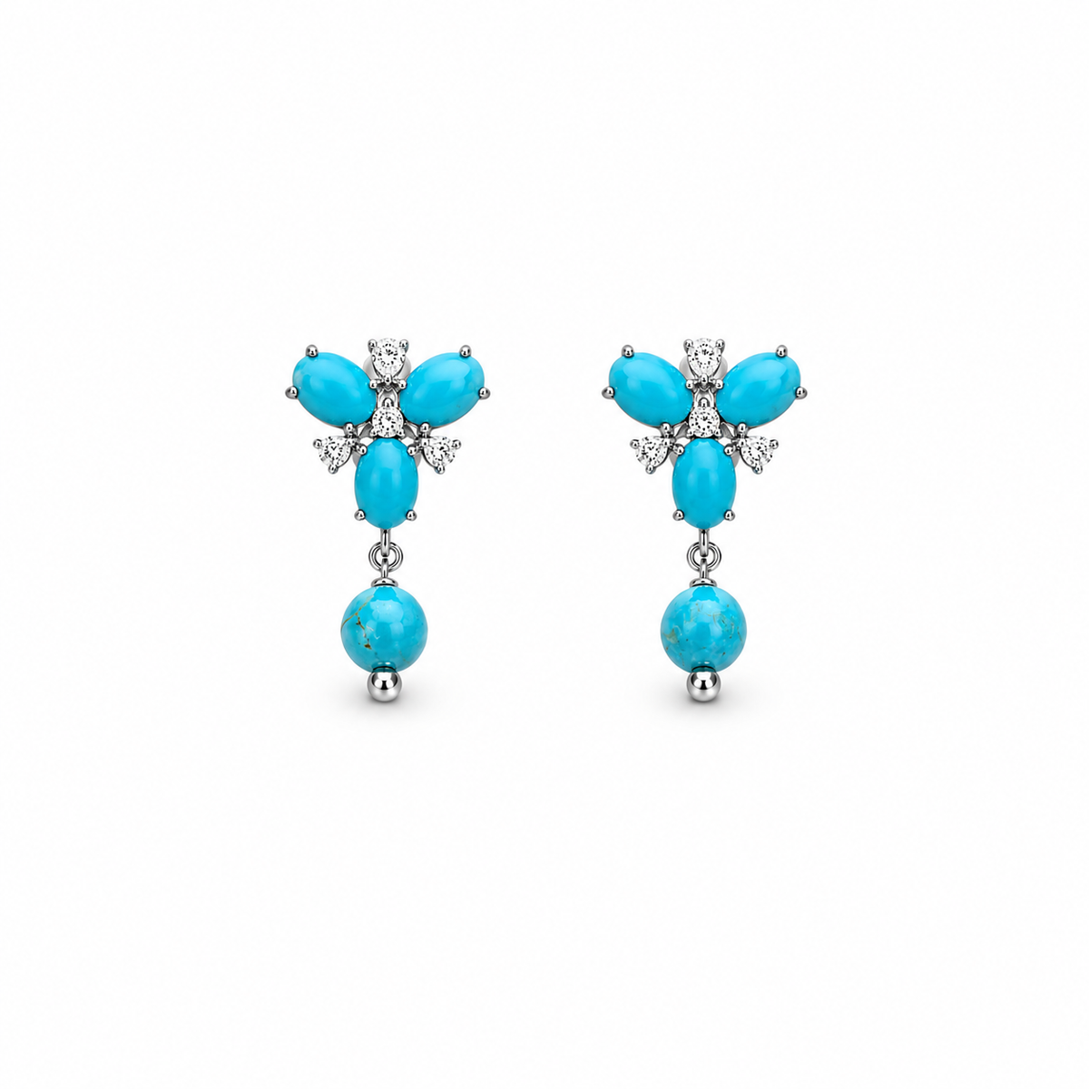Turqoise an Diamond Earrings