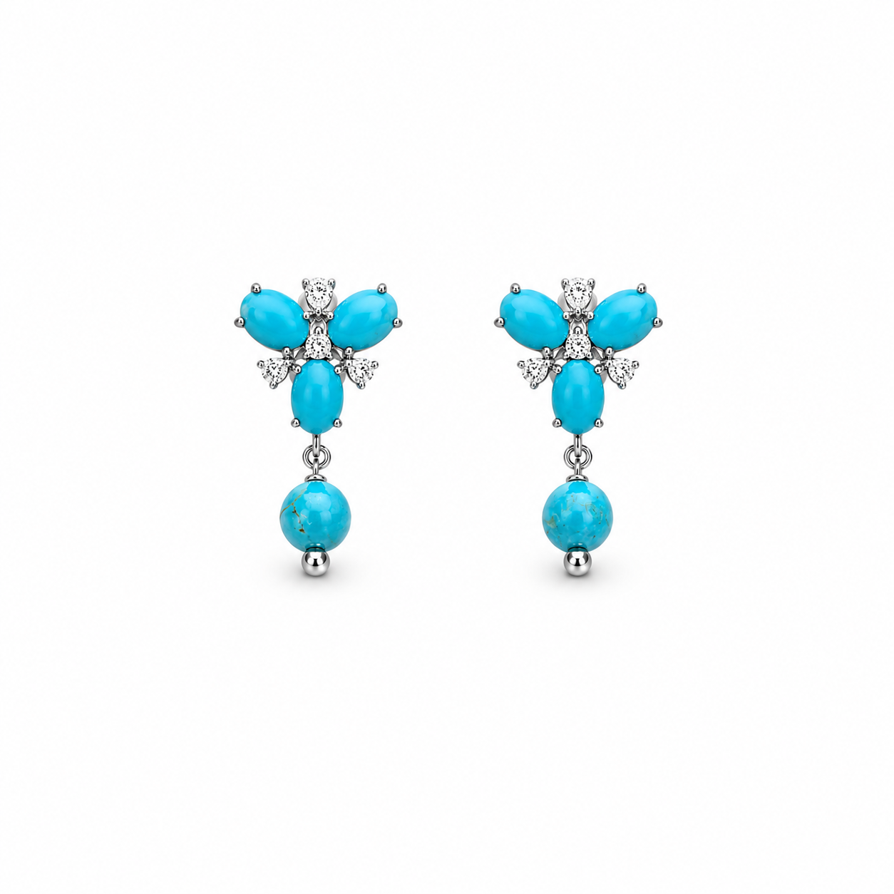 Turqoise an Diamond Earrings