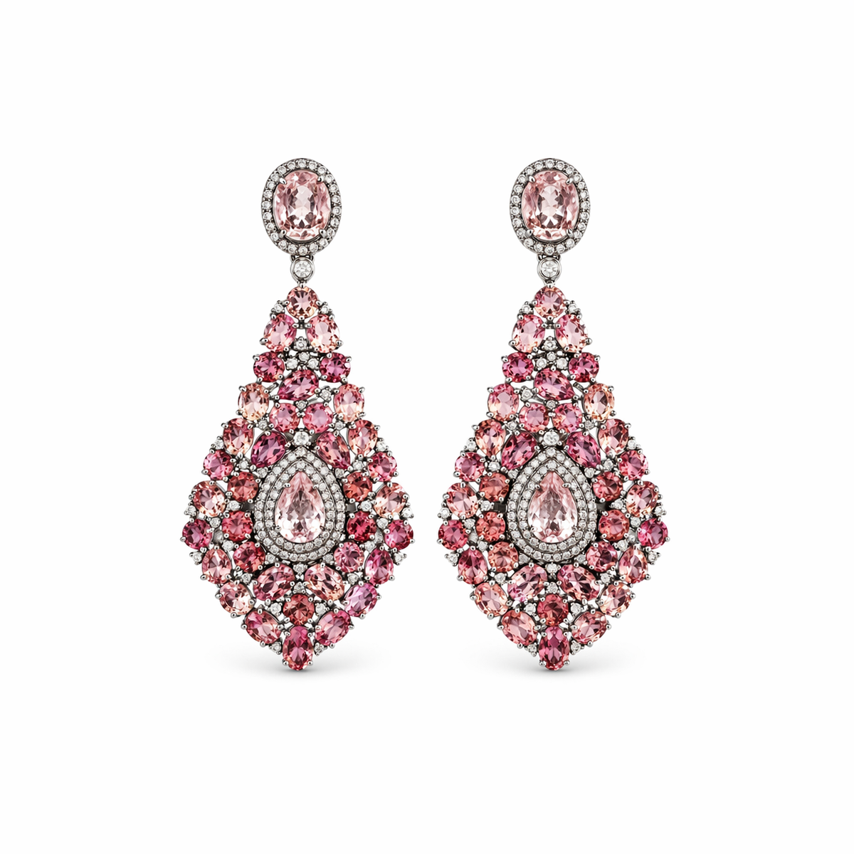 Pink Chandelier Earrings