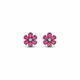 Pink Stream Flower Earrings