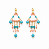 Baby Pink-Blue Chandelier Earring