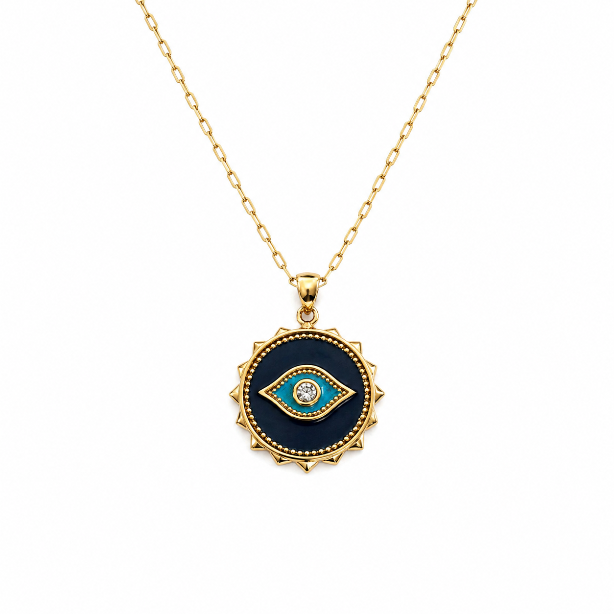 Enamel Eye Necklace