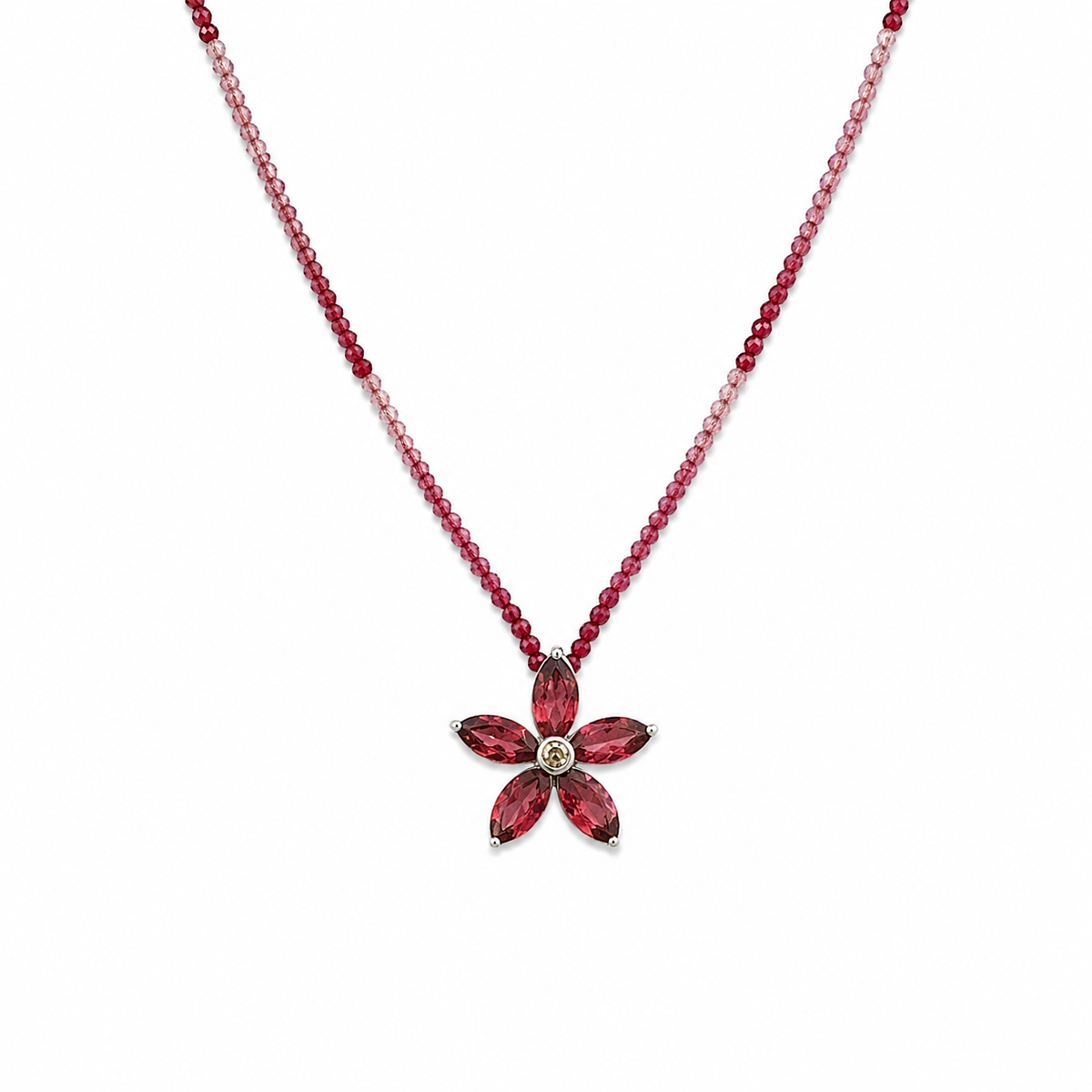 Point Petal Flower Necklace