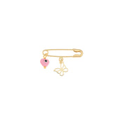 Butterfly and Pink Evil Eye Pin