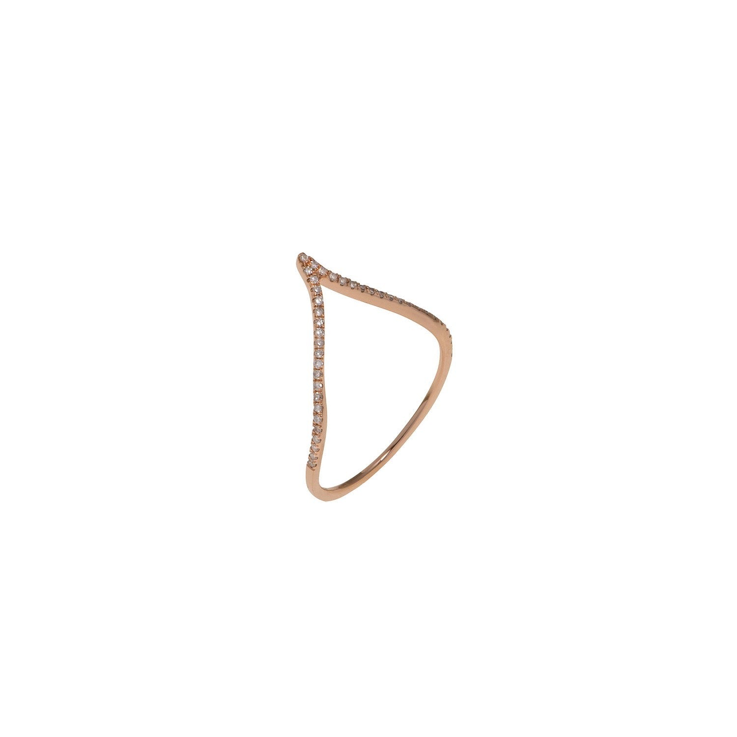 Black Diamond Curve Ring