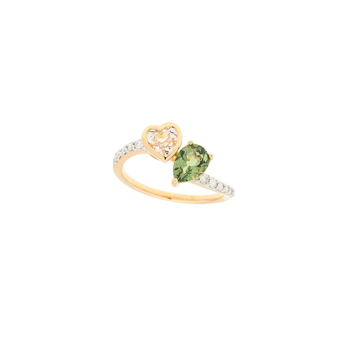 Heart Meets Pear Ring