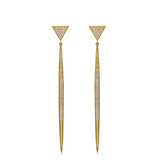 Fine Jewelry Earring. Diamond Earring. Gold and diamond earring. High end jewelry earring. Expensive jewelry. Anatol jewelry. Kifissia. Golden Hall. Χρυσά κοσμήματα. Κοσμήματα Κηφισιά. Σκουλαρίκι με διαμάντια. Σκουλαρίκι με μπριγιάν. Ακριβό σκουλαρίκι. Χρυσό σκουλαρίκι. Triangles earrings.