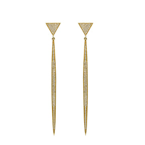Fine Jewelry Earring. Diamond Earring. Gold and diamond earring. High end jewelry earring. Expensive jewelry. Anatol jewelry. Kifissia. Golden Hall. Χρυσά κοσμήματα. Κοσμήματα Κηφισιά. Σκουλαρίκι με διαμάντια. Σκουλαρίκι με μπριγιάν. Ακριβό σκουλαρίκι. Χρυσό σκουλαρίκι. Triangles earrings.