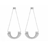 Diamond Earring. White Gold Earring. Chain Earring