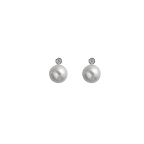 Pearl Earring. Earrings. 18K gold earring. Fresh water pearl. White Gold, yellow gold, rose gold. Perfect Gift. Earring gift. Hanging Pearl. Chain Erring. Fine jewelry. Anatol. Σκουλαρίκι χρυσό. Σκουλαρίκι  με μαργαριτάρι. Σκουλαρίκι αλυσίδα. Σκουλαρίκι με πέρλα. Athens.