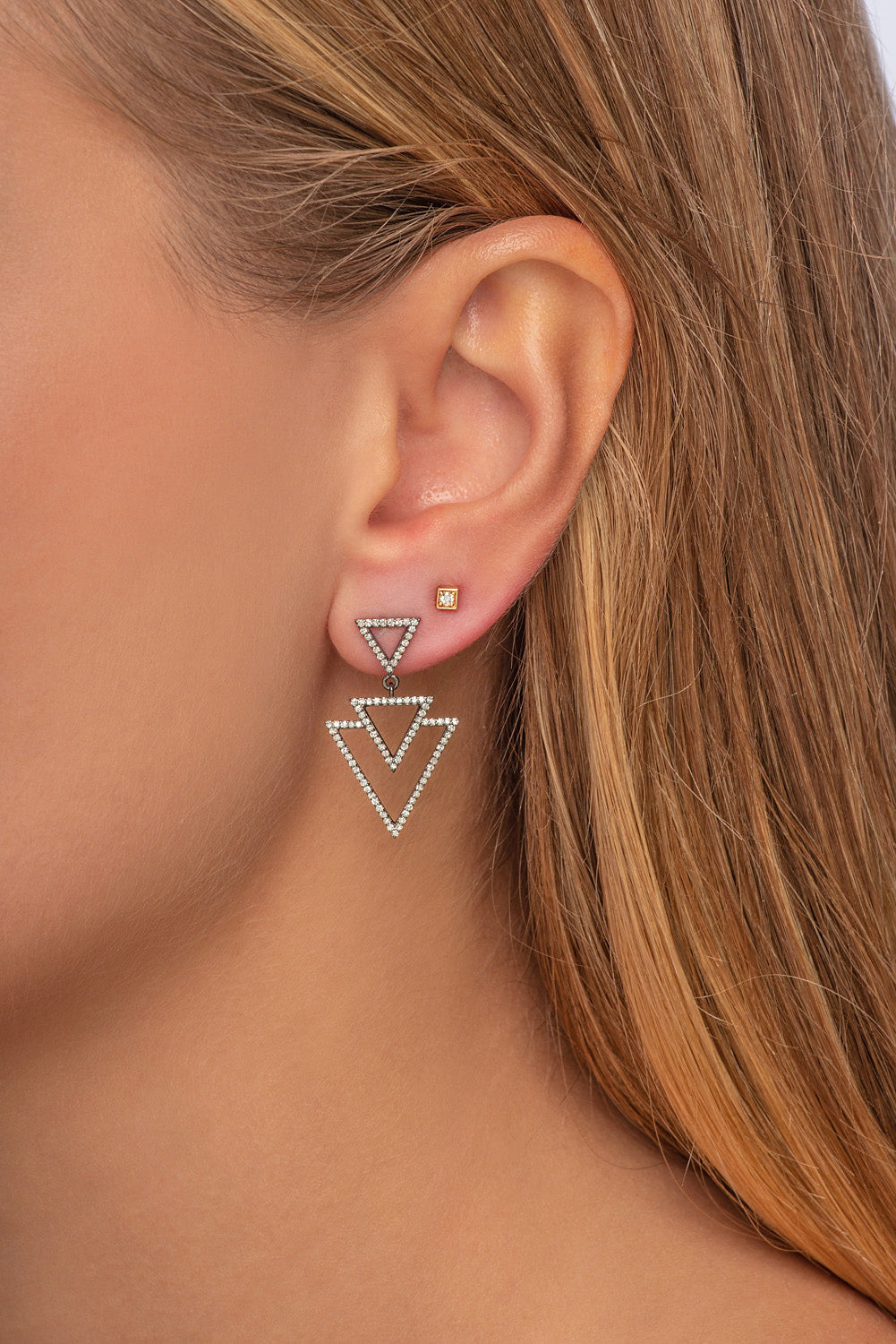 Triangles Outline Earring