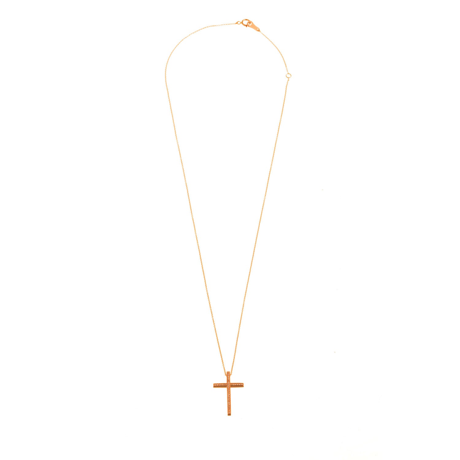 Gold and Diamond Cross Necklace