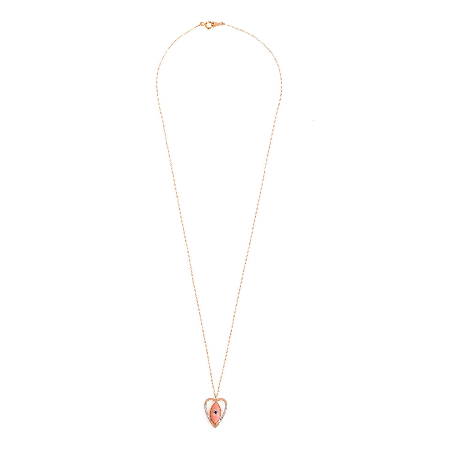 Evil eye necklace. Diamond evil eye necklace. Μάτι κολιέ.