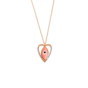 Evil eye necklace. Diamond evil eye necklace. Μάτι κολιέ.