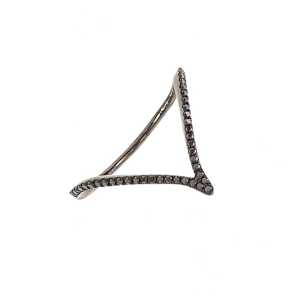 Black diamond ring. Point ring