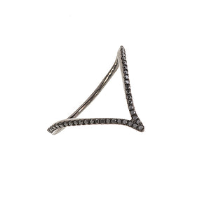 Black diamond ring. Point ring